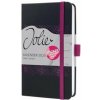 Diár, A6, týždenný, 2025, tvrdá obálka, SIGEL Jolie, čierny pink
