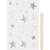 Pretláčacie TRANSFER nálepky 10x19cm - strieborné - hviezdy