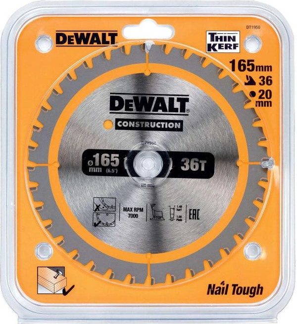 DeWalt DT1950 Pilový kotouč 165x20 mm, (40 zubů)