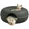 Mačací pelech Donut Tunnel Bed 50cm - grafitový