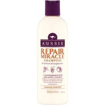 Aussie Repair Miracle šampón pre nepoddajné vlasy with Australian Macadamia Nut Oil Jojoba-Seed Oil and Avocado Oil 300 ml