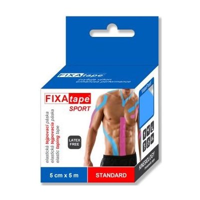 FIXAtape Sport Standard Kinesiology elastická tejpovacia páska modrá 5cm x 5m