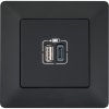 CB Elektro Nabíjačka USB/USB-C 3A čierna Valena Life (Legrand)