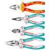 TOTAL súprava klieští 4ks Industrial, kombi 200mm, bočné štikačky 160mm, polguľaté 160mm, kombi VDE