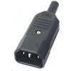 PREMIUMCORD Konektor napájecí 230V na kabel (samec, IEC C14), EDS-cs220m