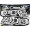 Tuning-tec PREDNÉ SVETLOMETY ANJELSKÉ OČI CHROME pasujú na AUDI A4 11,94-12,98