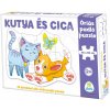 Puzzle podlahové psík a mačička Dohány veľké 12 dielov od 24 mes