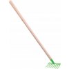 Popron.cz Zelené hrable s rúčkou kov/drevo 80cm, záhradné náradie
