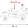 Elektrické auto JEEP Wrangler Rubicon pre deti s diaľkovým ovládaním, červené, MP3 rádio a EVA kolesá