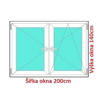 Soft Dvojkrídlové plastové okno 200x140 cm, O+OS