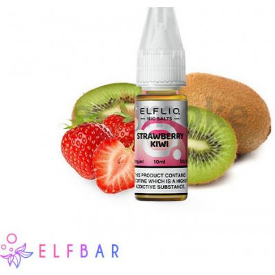 10ml Strawberry Kiwi ELFLIQ SALT e-liquid, obsah nikotínu 20 mg
