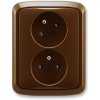 ABB, s.r.o. Tango - 5513A-C02357 H - Zásuvka dvojnásobná, natočená dutina; hnedá