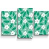 Sablio Obraz - 3-dílný Biele kvety s lístkami - 75x50 cm