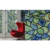 Patifix fólie na sklo 11-2255 MODRÉ KVETY - šírka 45 cm + samolepiace