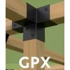 Domax Trámová spojka X 120, čierna C 122x266x326x2,0