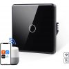 Revolo Touch WiFi dotykový vypínač č.1 - Čierny zaoblený