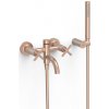 Vaňová batéria TRES Montblanc so sprchovacím setom 150 mm Ružové zlato 28317601OPM