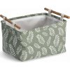 Zeller Úložný box s motívom listov z bavlny 35 x 27 x 20,5 cm