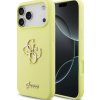 Guess Liquid Silicone 4G kovové logo kryt pre iPhone 17 Pro Max žltý (GUHCP17XSC4GLMY)