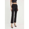 Nohavice Karl Lagerfeld dámske, čierna farba, rovné, vysoký pás, 245W1001 36