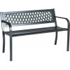 Záhradná lavica kovová GRANADA 119 x 50 x 75 cm čierna