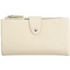 Herisson Prakticky priestranná rozložiteľná krémová dámska peňaženka so striebornými doplnkami