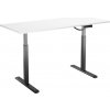 AlzaErgo Table ET2 čierny + doska TTE-03 160 × 80 cm biely laminát