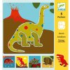 Šablóny na kreselné Djeco - Dinosaury uni