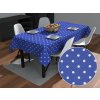 Biante Dekoračný obdĺžnikový obrus Leona LN-022 Biele bodky na sýto modrom 120x200 cm