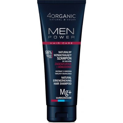 4organic Men Power prírodný Šampón Zahusťovanie a obnova 250 ml