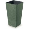 PROSPERPLAST FURU SQUARE Kvetináč 26,5 cm zemito zelený