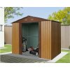 Záhradný domček BestBerg ZDB-4D / 4,1 m² / 236 x 174 x 206 cm / červené drevo / hnedá