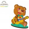 UGEARS Drevené vyfarbovacie 3D Puzzle - Bear Cub
