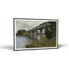 Claude Monet Claude Monet - The Railroad bridge | Obraz Vintessia v ráme Rozmery obdĺžnik: 40x60, Rám: Čierny matný-alu