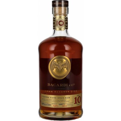 Bacardi Gran Reserva Diez Extra Rare Gold Rum 10y 40% 0,7 l (čistá fľaša)