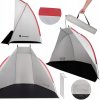 Plážový Springos stan na pláž turistický piknik UV filter sivý 210 cm x 1,2 m x 120 cm