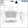 Sada brzdových platničiek kotúčovej brzdy DELPHI LP2254