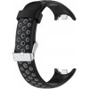 Športový perforovaný silikónový náhradný náramok pre Xiaomi Smart Band 8, 9 a 10 Farba: čierna - šedá