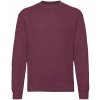 Burgundy Men's Sweatshirt Set-in Sweat Fruit of the Loom tmavočervená XL Fruit of the Loom 5904882112743