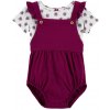 Carter's Set 2dielny tričko kr. rukáv nohavičky na traky Purple Flowers dievča