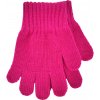 BOMA GLORY / Detské jednofarebné pletené rukavice - magenta M