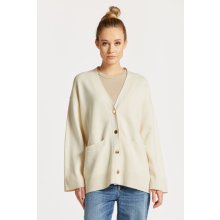 Gant sveter RELAXED V-NECK CARDIGAN biela