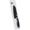 Nôž kuchynský Santoku Sandrik Berndorf oceľ čepeľ 9 cm Collini teflónový čierny
