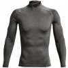 Pánske tričko Under Armour HeatGear Armour Comp Mock LS Gray XS