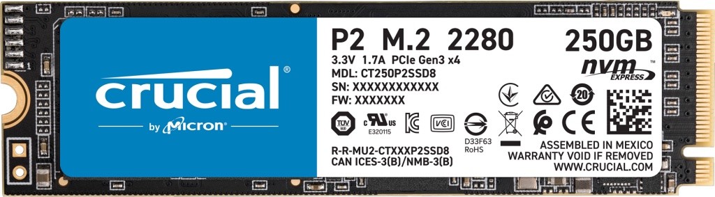 Crucial P2 250GB, CT250P2SSD8