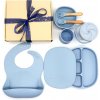 Martons jedálenská sada silikónová 7-dielna (Light blue)
