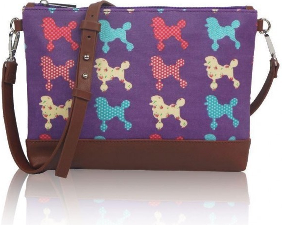 Kabelka Small crossbody Poodle fialová