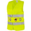 CANIS CXS TEDDY obrázková reflexná vesta detská žltá 111400215091 - XS