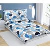 Bellatex obliečky bavlnené Polkruhy 90/584H modrá Rozmer 140x200, 70x90 cm