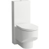 LAUFEN Sonar samostatne stojace WC Rimless ku stene, 370 x 540 mm, matná biela + stojaca splachovacia nádržka, prívod vody dole vľavo, H6003437579833